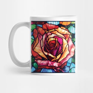 Stained Glass  Rose Mug